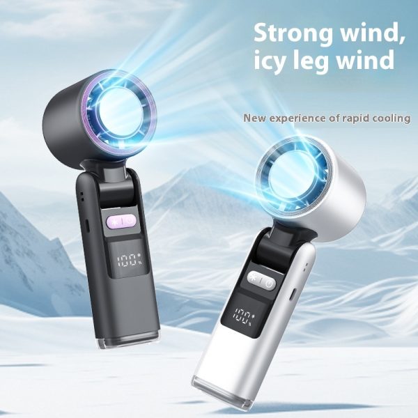 Turbos Chilled Ice Sensation: Cold Fan, Super Mini Turbos Speed Fan, USB Powered Digital Display for Outdoor Camping and Travel. - Image 8